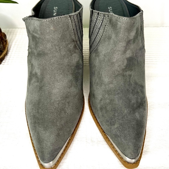 Sun + Stone Deyzaa Metallic Pointed Toe Mules, Grey, 11 - Picture 5 of 10